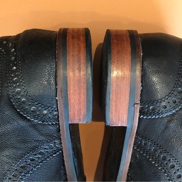 Cole Haan Black Leather Wingtip Brogue Oxfords, Size 10 - Picture 9 of 15